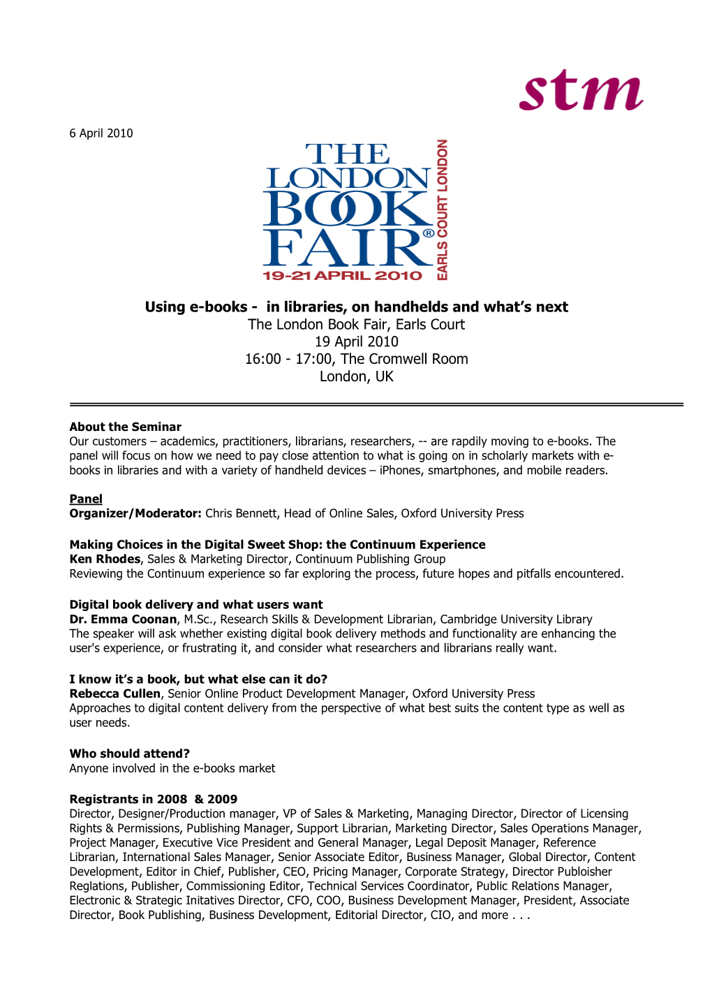 In Libraries, on Handhelds and What's Next the London Book Fair