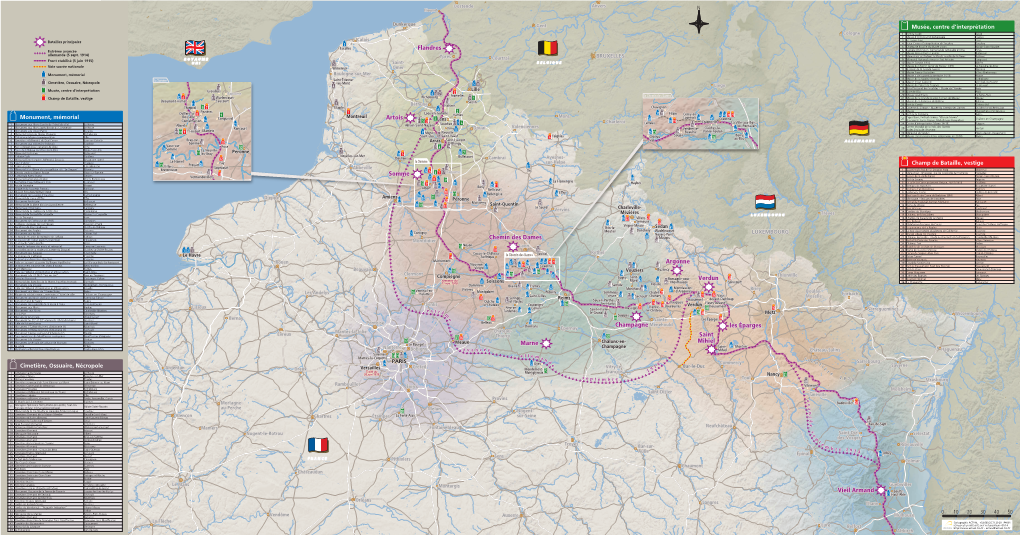 Somme Chemin Des Dames Marne Champagne Argonne Verdun Les