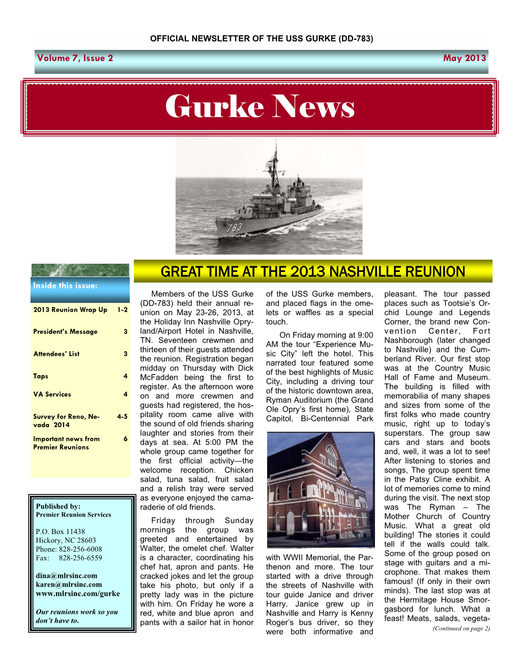 New Gurke Newsletter