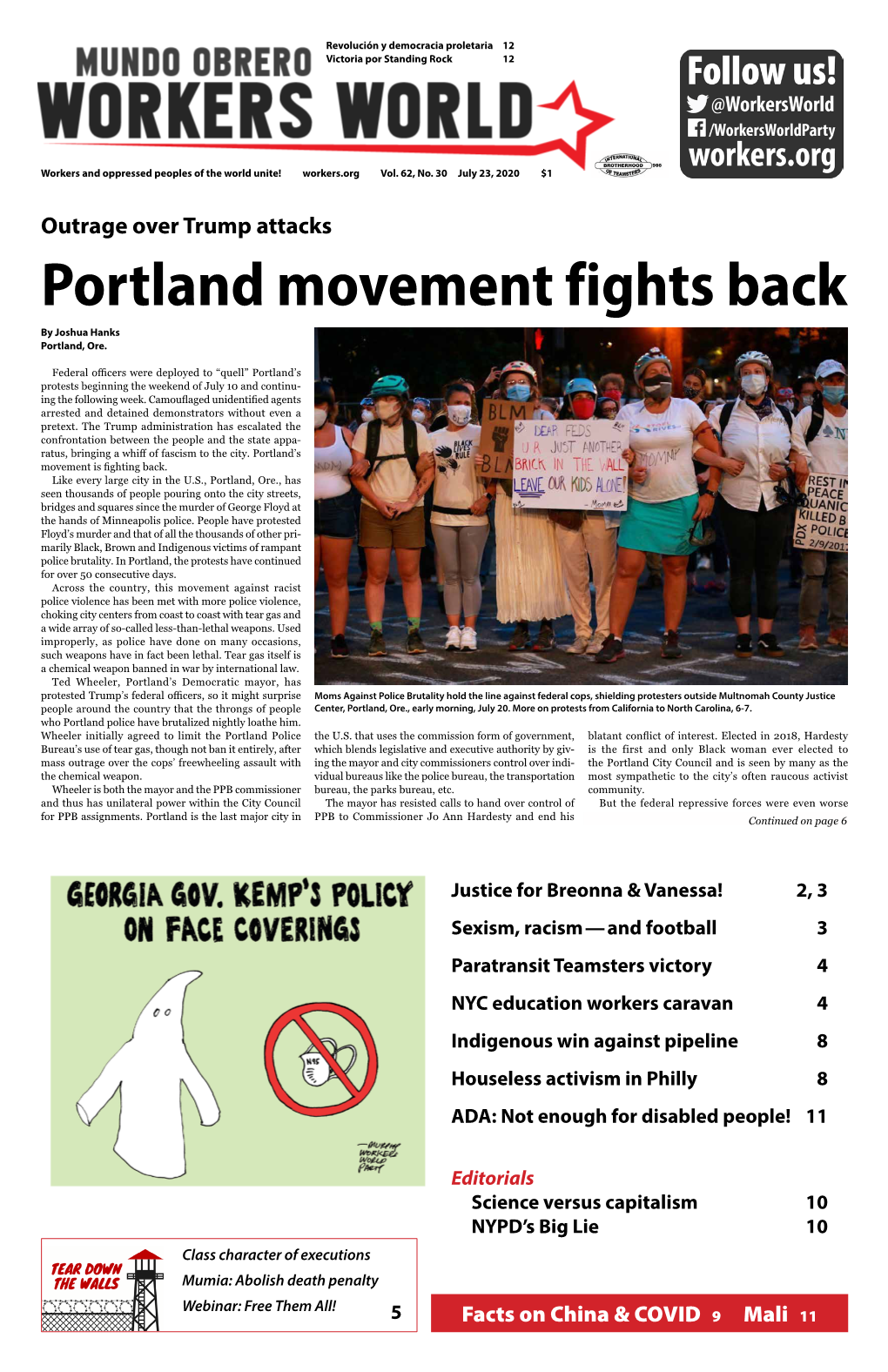 Portland Movement F Ights Back by Joshua Hanks Portland, Ore