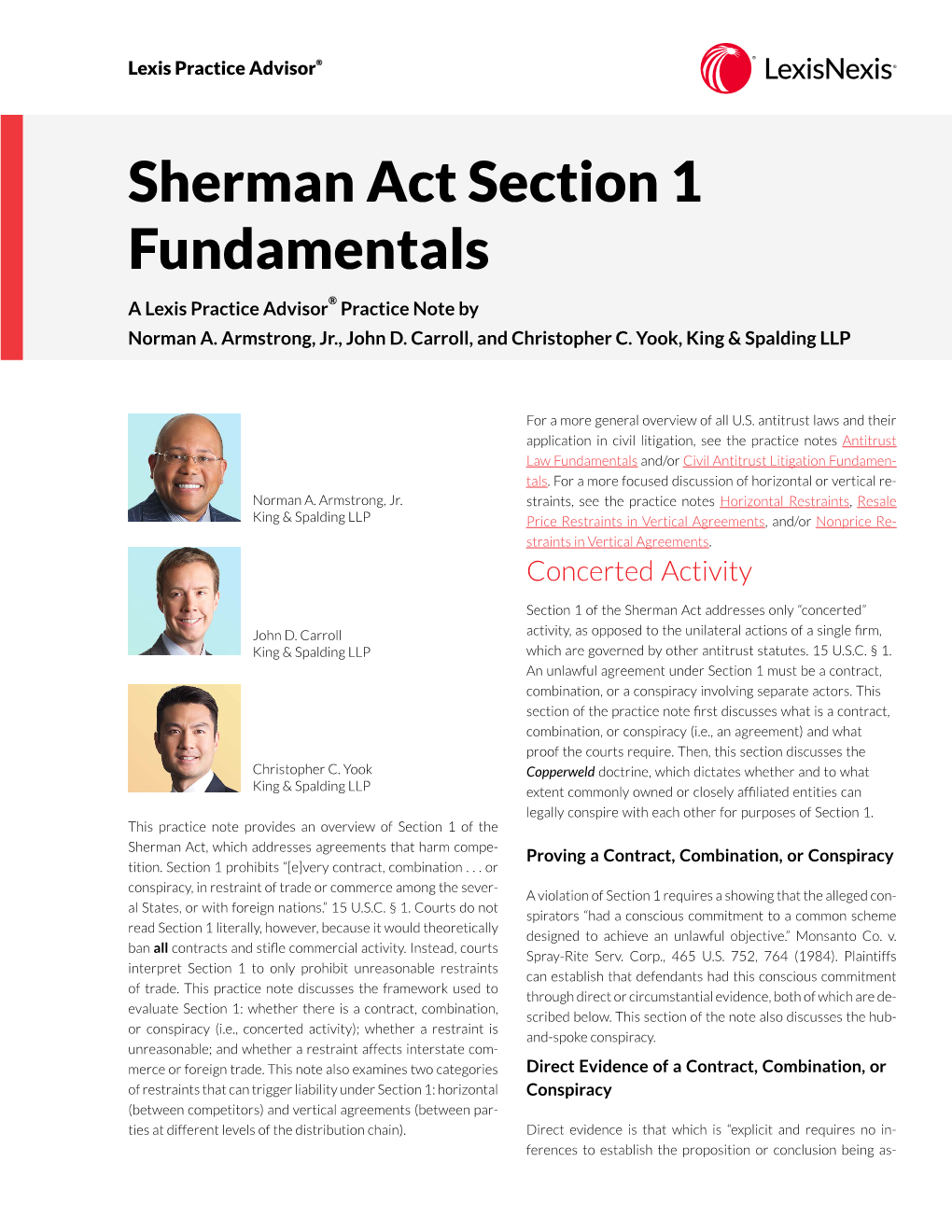 Sherman Act Section 1 Fundamentals