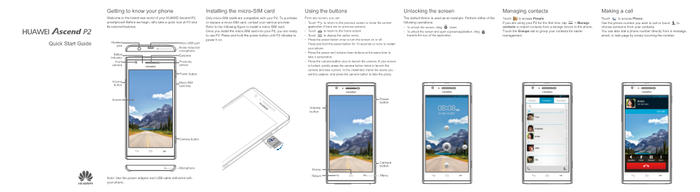 Huawei P2-6070 Quick Start Guide (EN)