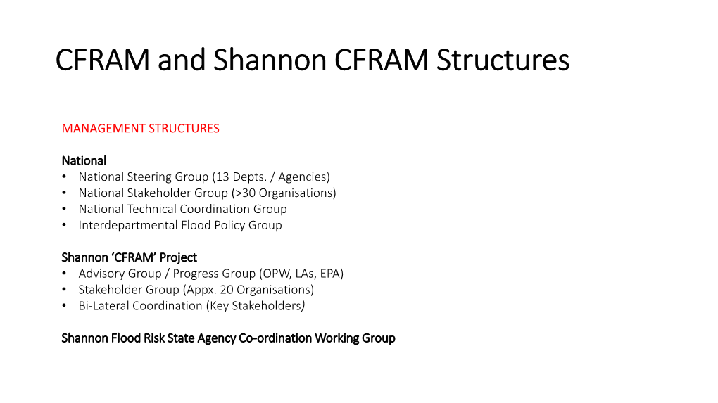 CFRAM and Shannon CFRAM Structures