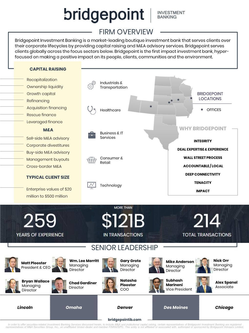 Firm Overview Senior Leadership