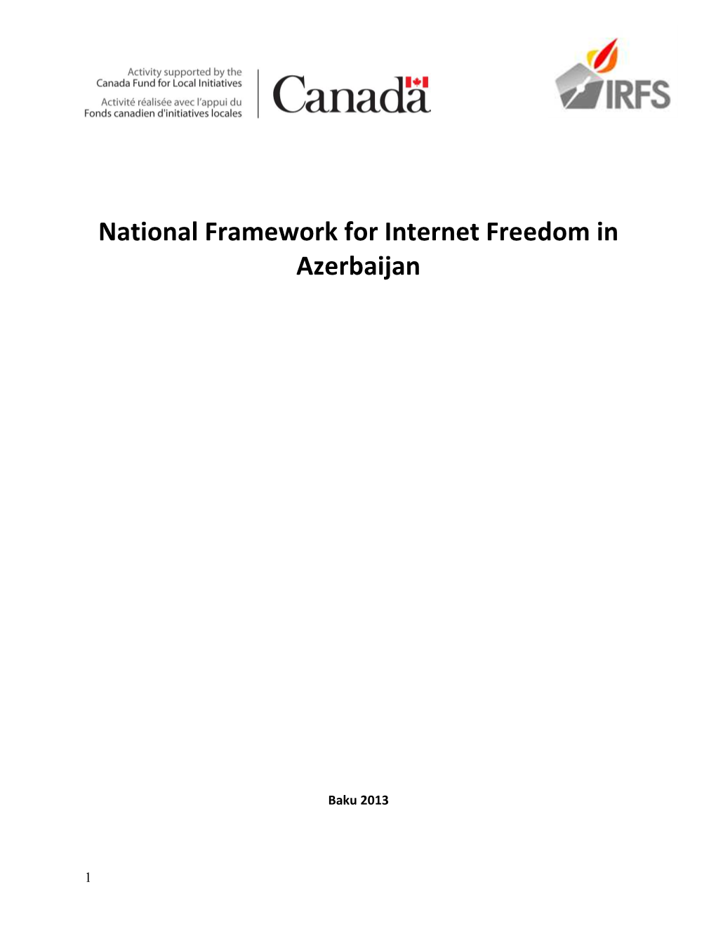 National Framework for Internet Freedom in Azerbaijan