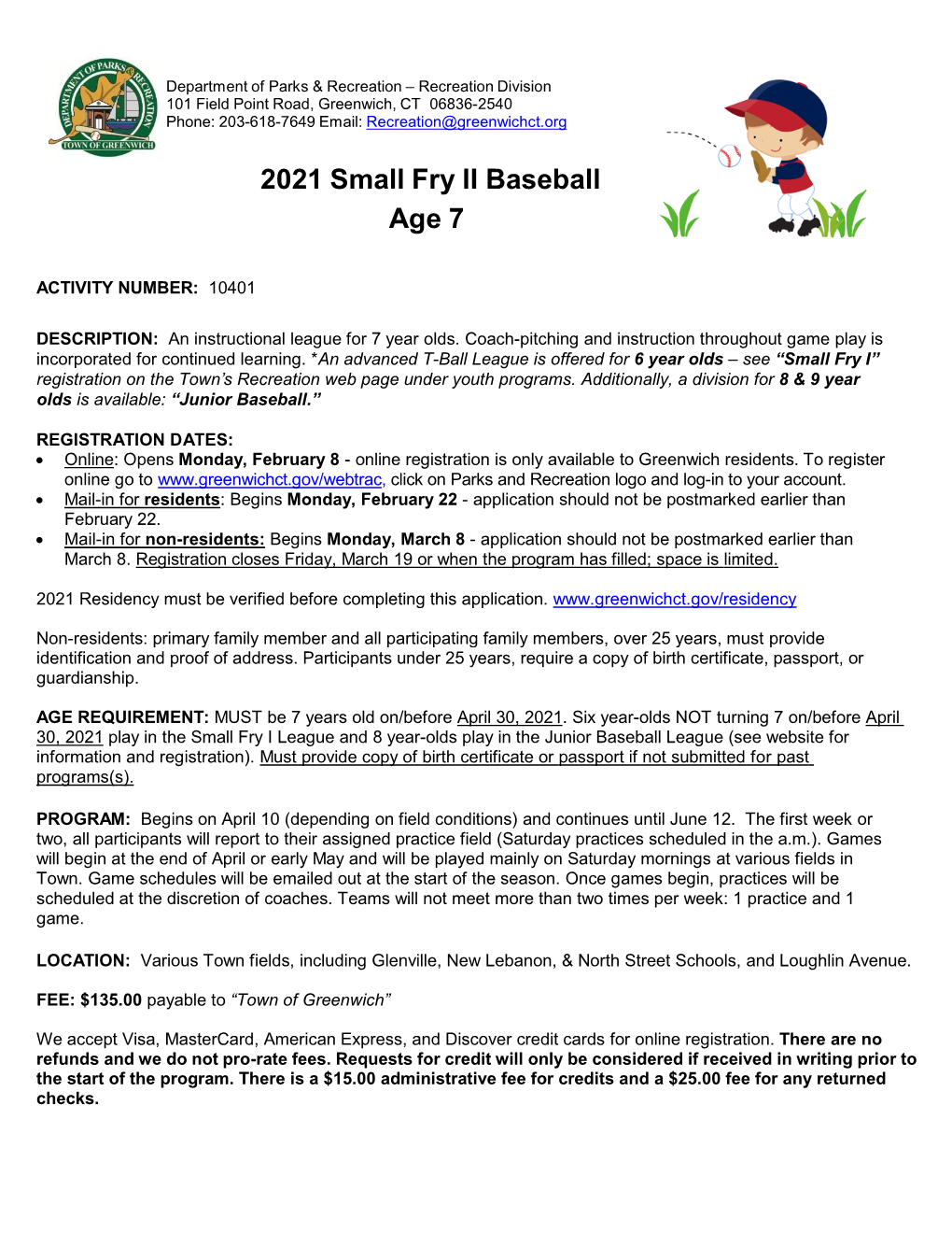 2021 Small Fry II Baseball Age 7