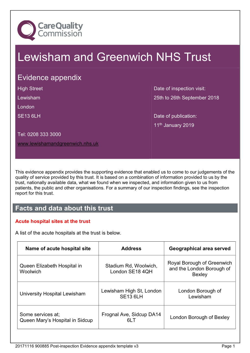 Lewisham and Greenwich NHS Trust