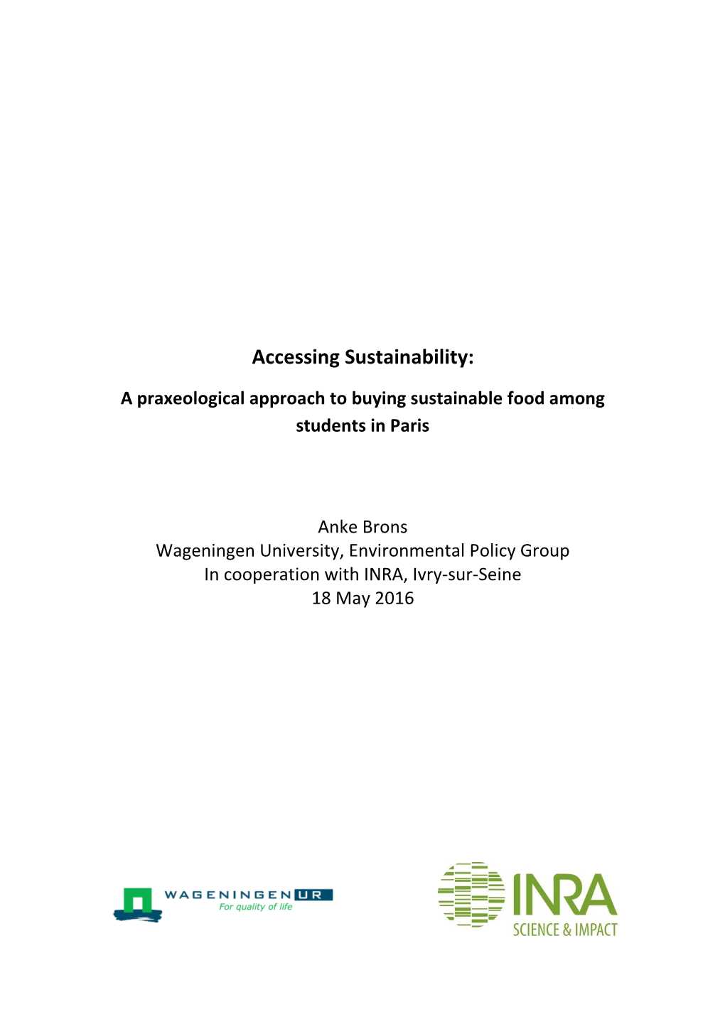 Accessing Sustainability