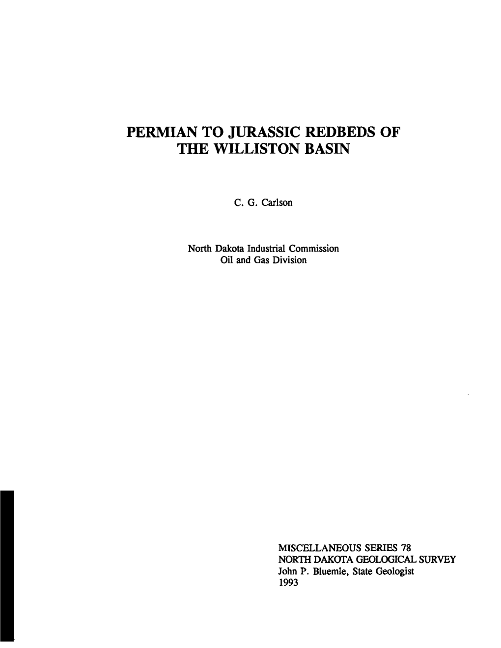 Permian to Jurassic Redbeds of the Williston Basin