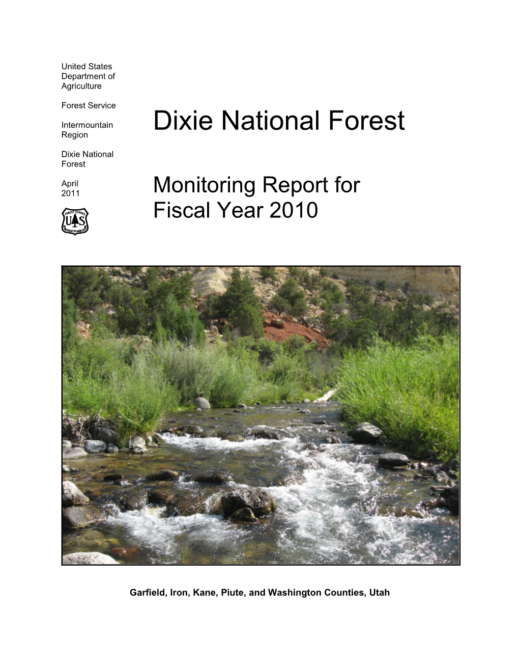 Forest Plan Monitoring Report for Fiscal Year 2010
