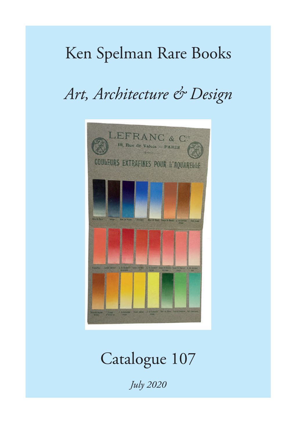 Ken Spelman Rare Books Art, Architecture & Design Catalogue