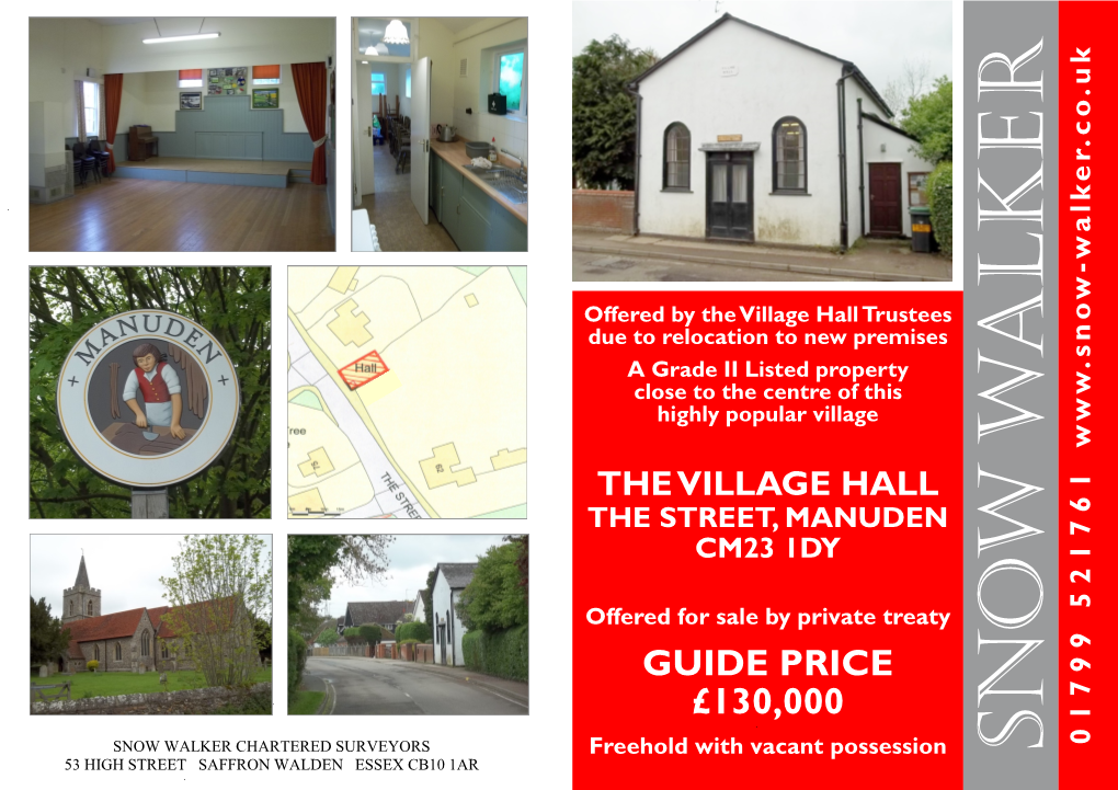 The Village Hall Trustees Due to Relocation to New Premises
