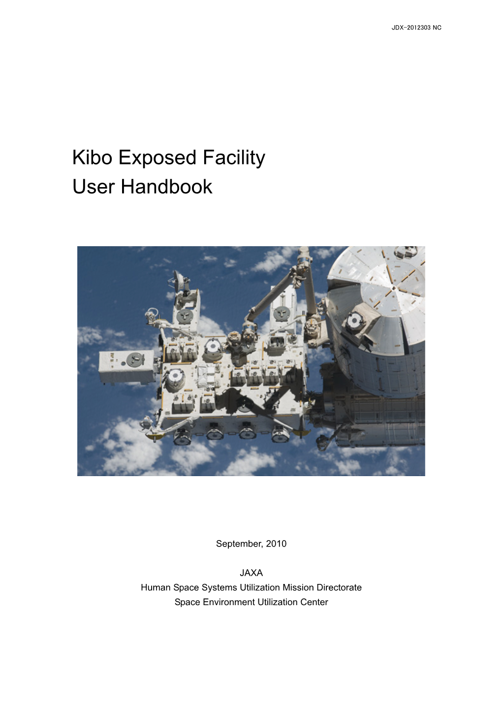 Kibo Exposed Facility User Handbook