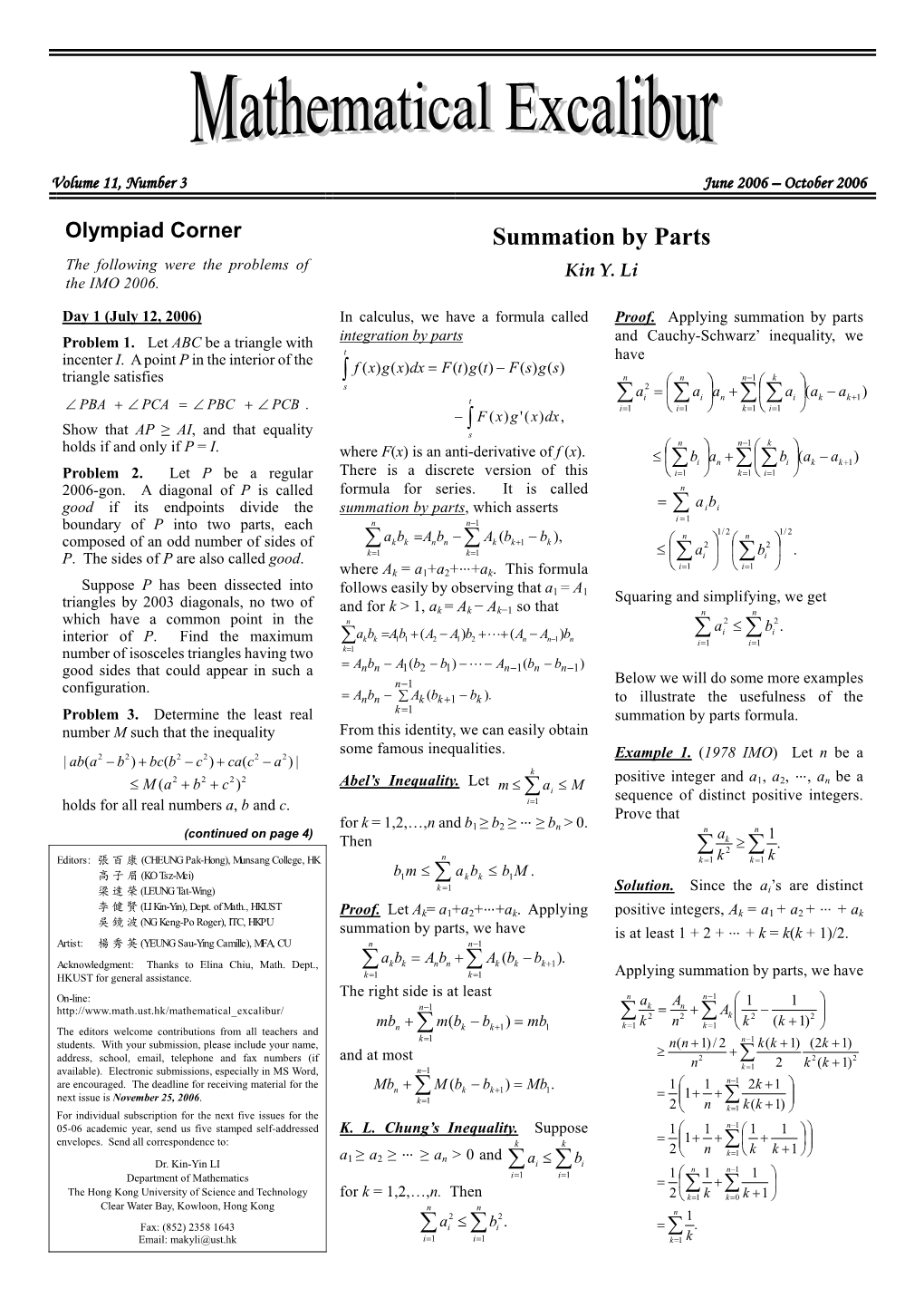 Summation by Parts