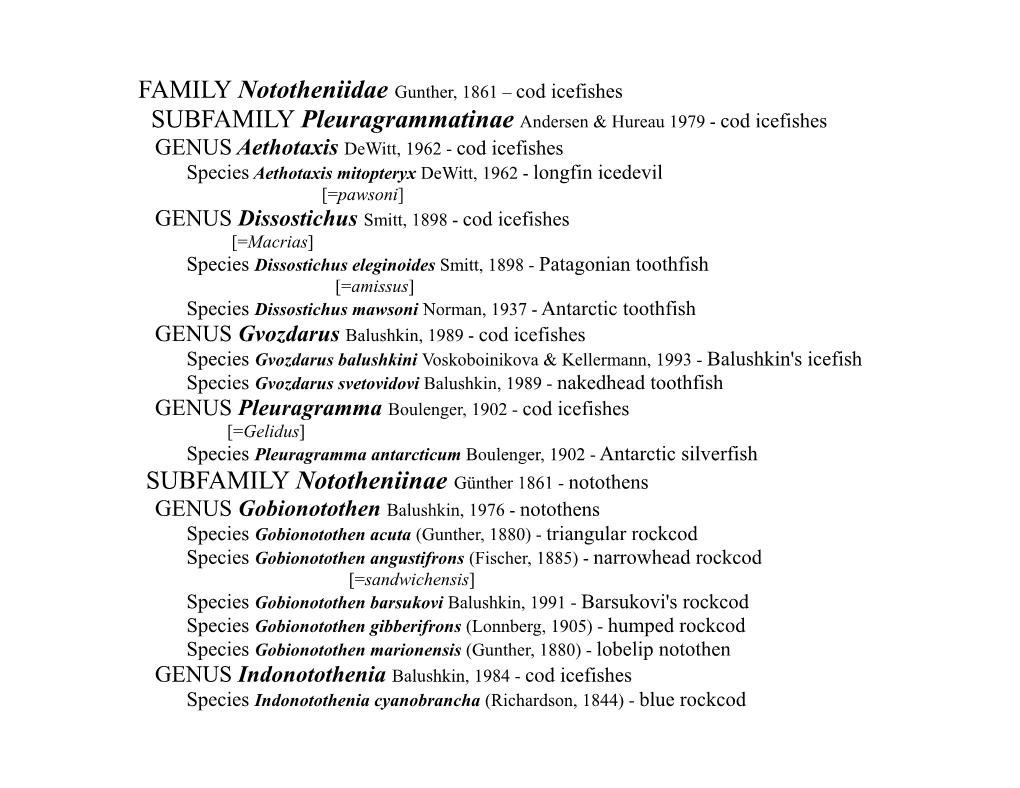 Nototheniidae