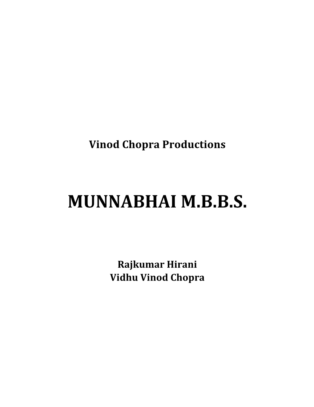 Munnabhai M.B.B.S