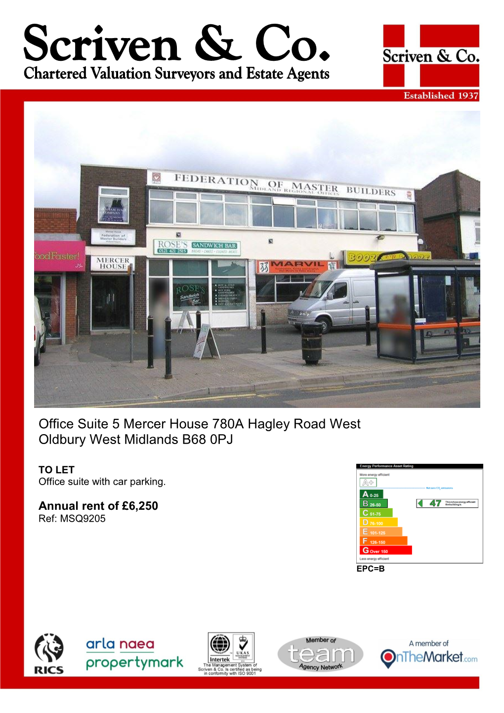 Office Suite 5 Mercer House 780A Hagley Road West Oldbury West Midlands B68 0PJ