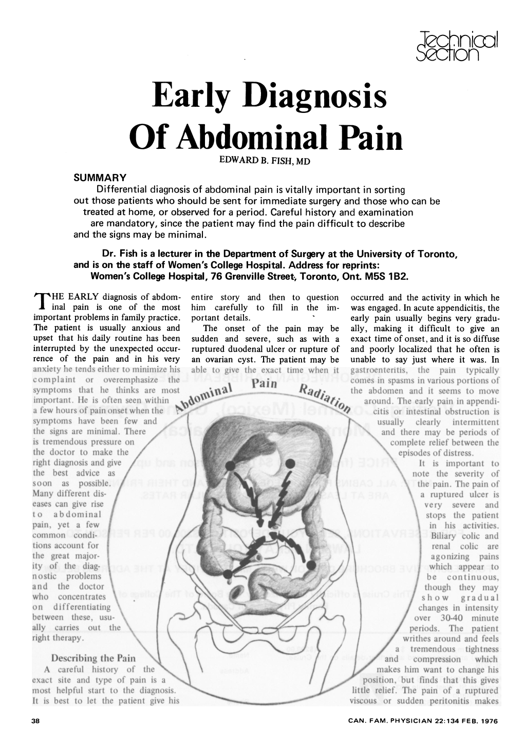 Early Diagnosis of Abdominal Pain