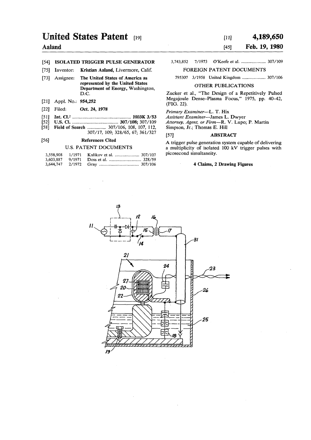 United States Patent T«] [Ii] 4,189,650 Aaland [45] Feb