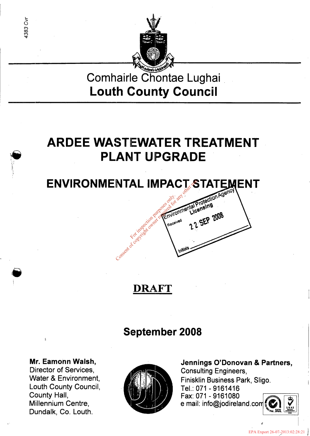 Louth County Council ARDEE WASTEWATER TREATMENT