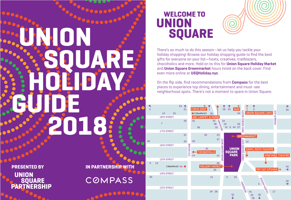 Union Square Holiday Guide 2018