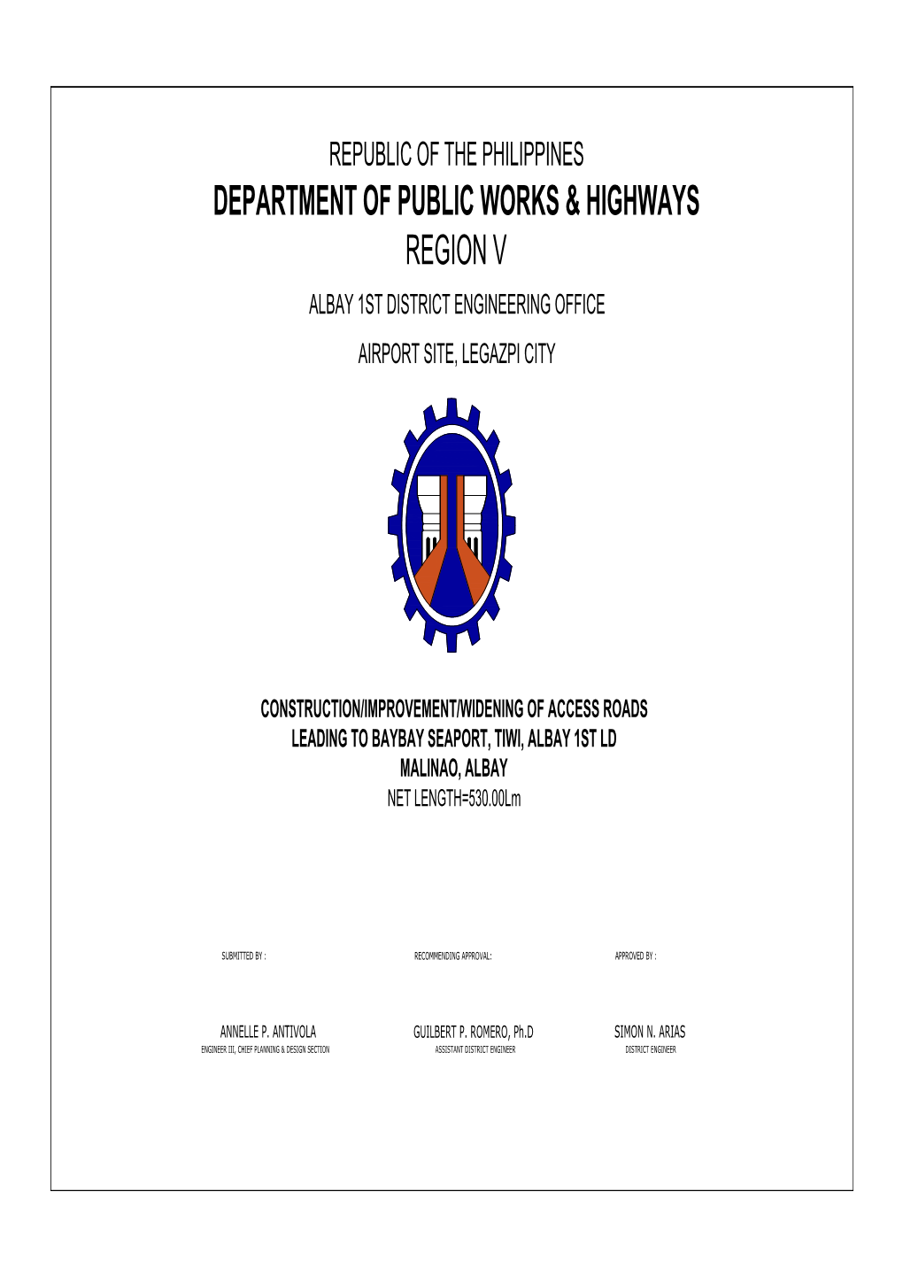 Department of Public Works & Highways Region V