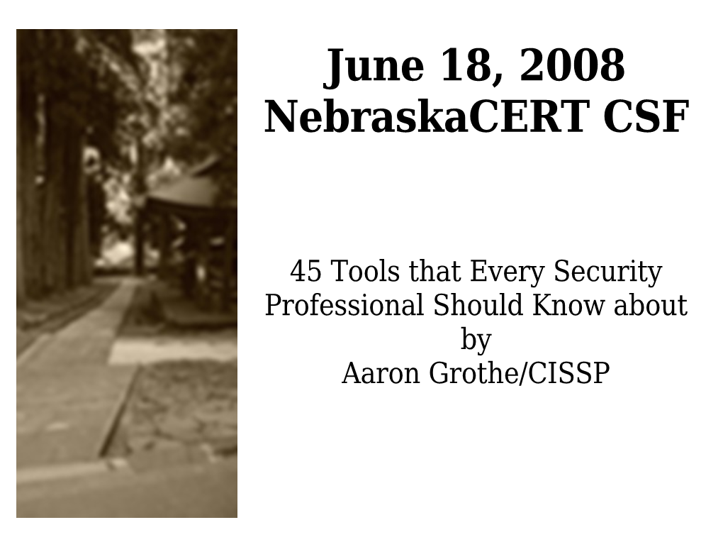 June 18, 2008 Nebraskacert CSF