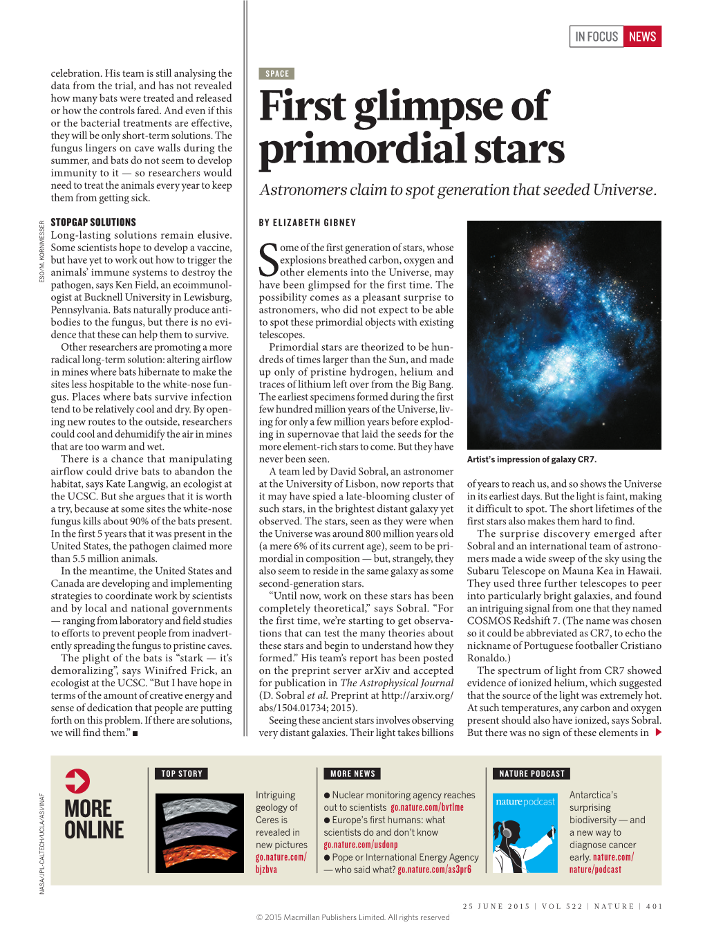 First Glimpse of Primordial Stars