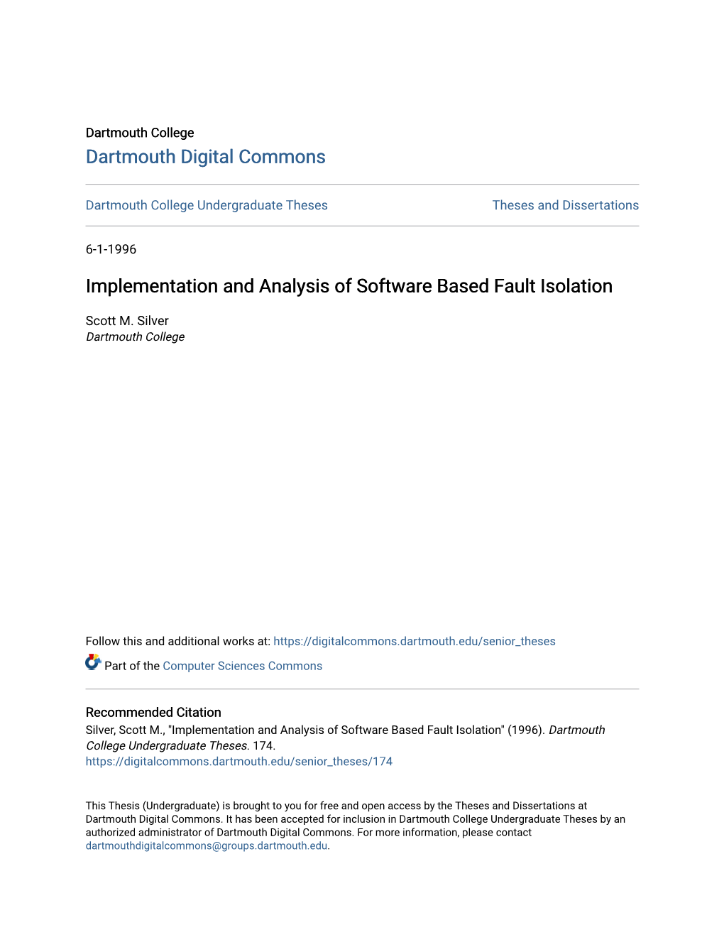 Implementation and Analysis of Software Based Fault Isolation