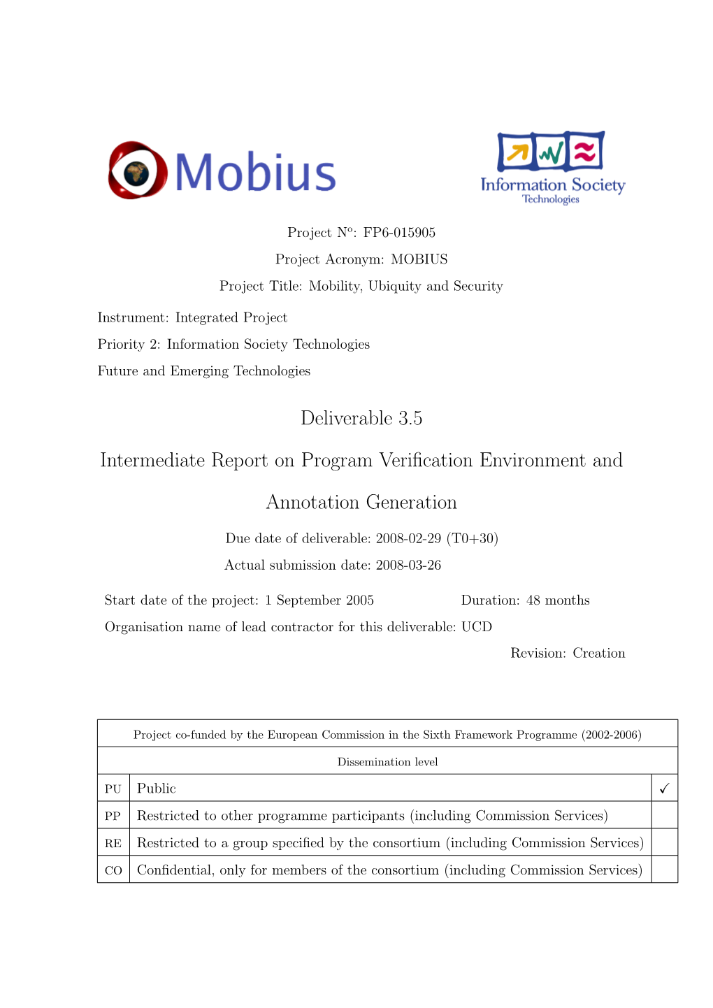Intermediate Report on Program Verification Environment And