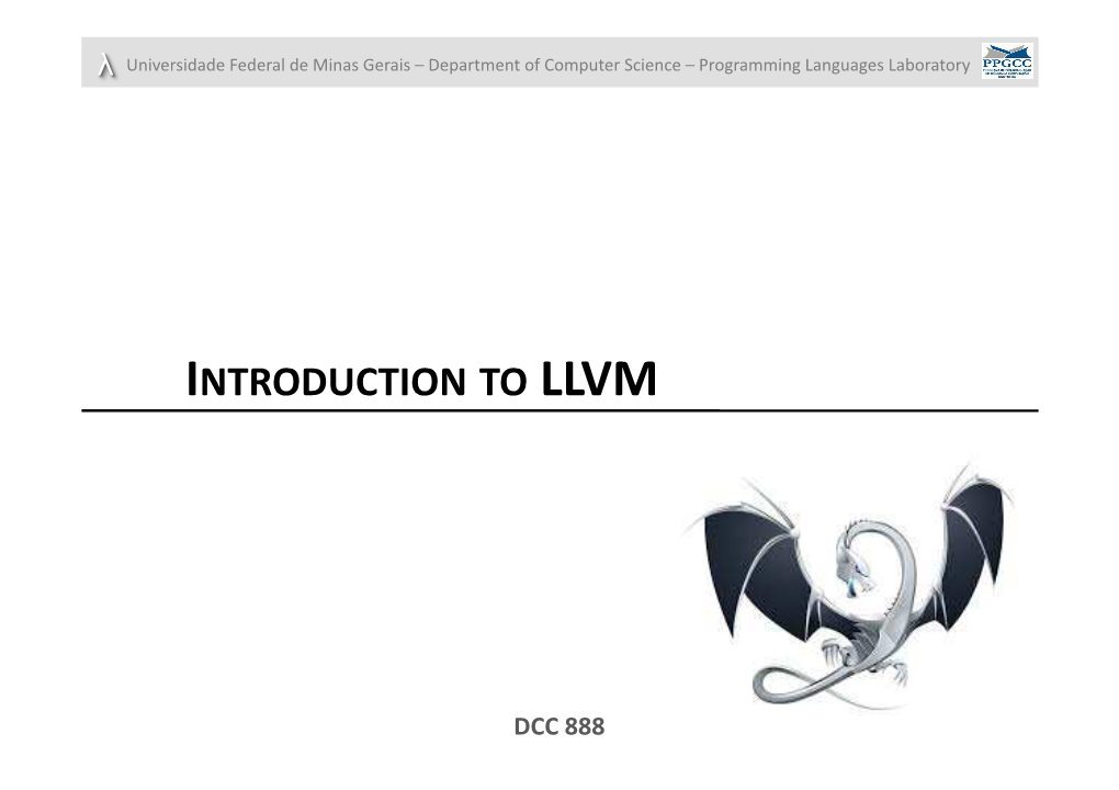 Introduction to Llvm
