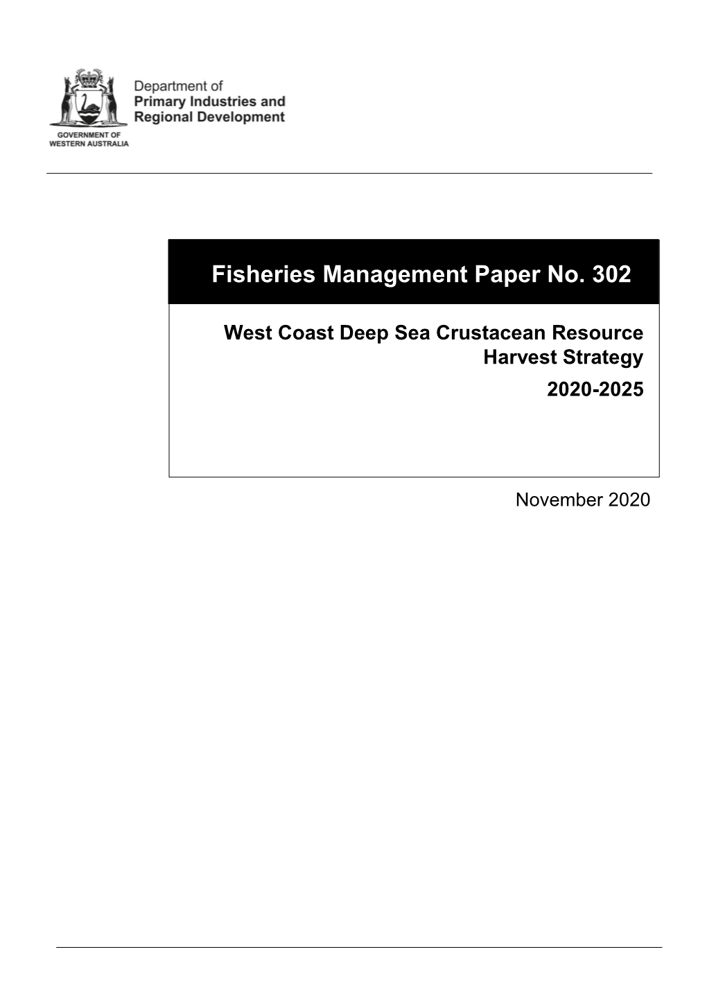 Fisheries Management Paper No. 302