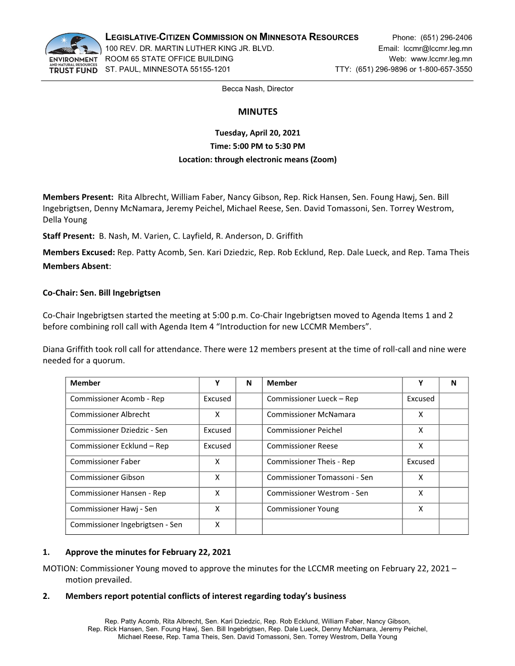 LCCMR Minutes for April 20, 2021