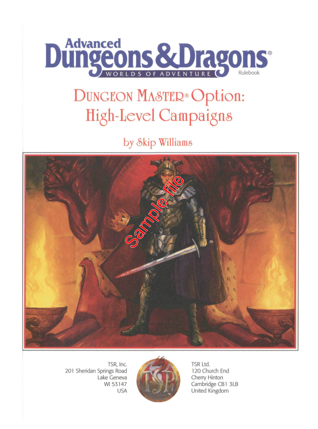 High-Level Campaigns Sample File