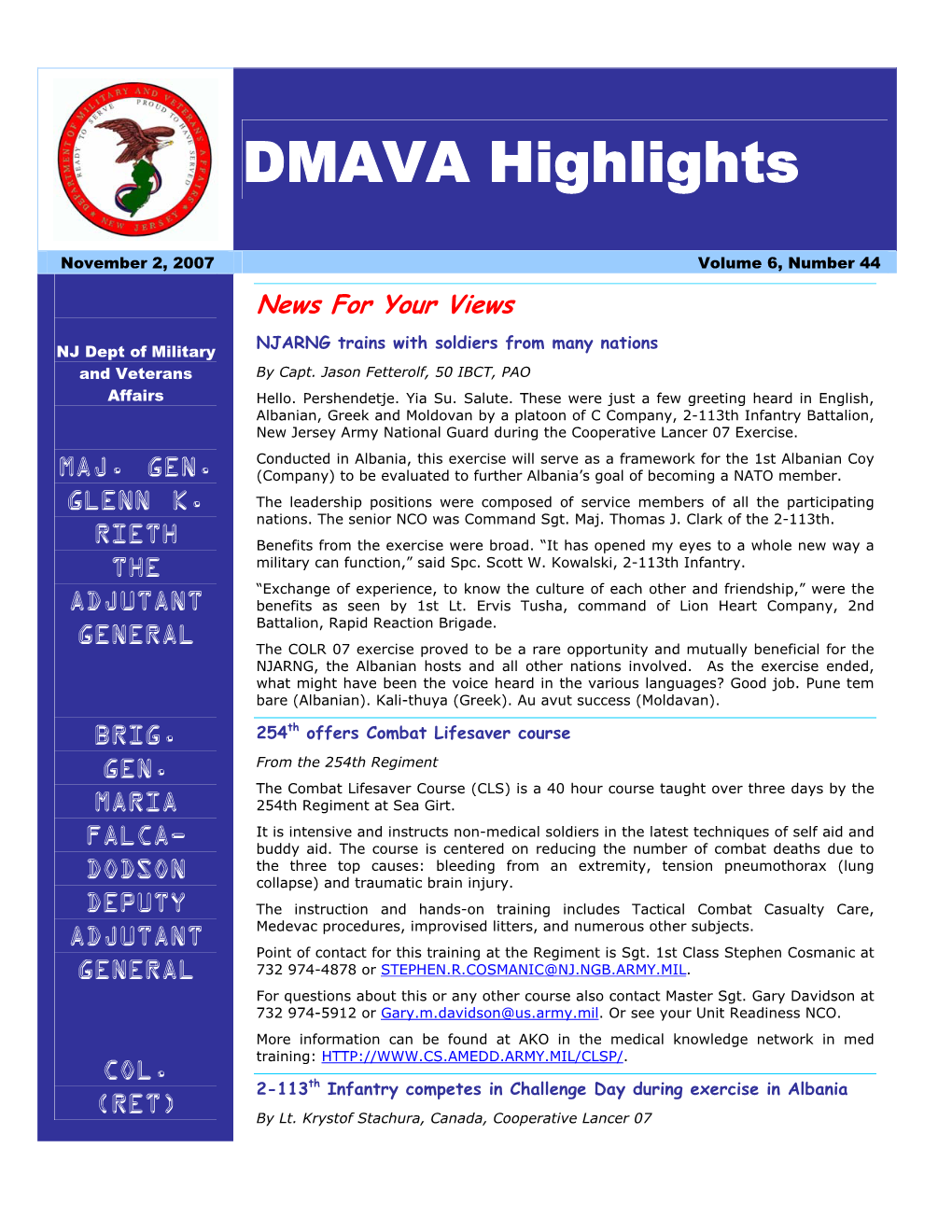 DMAVA Highlights