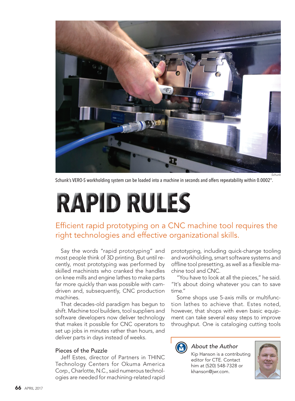 Efficient Rapid Prototyping on a CNC Machine Tool Requires the Right Technologies and Effective Organizational Skills