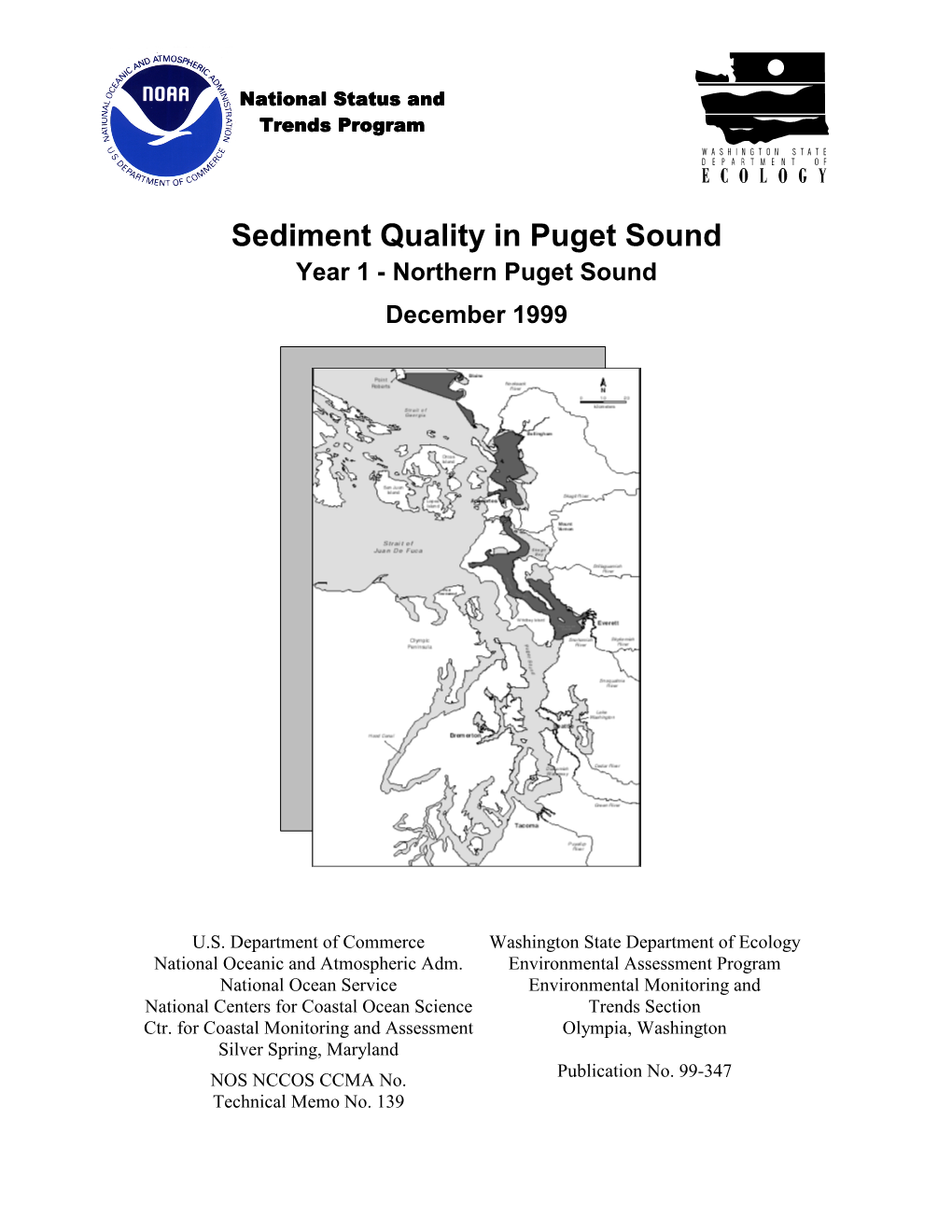 Sediment Quality in Puget Sound Year 1 - Northern Puget Sound December 1999