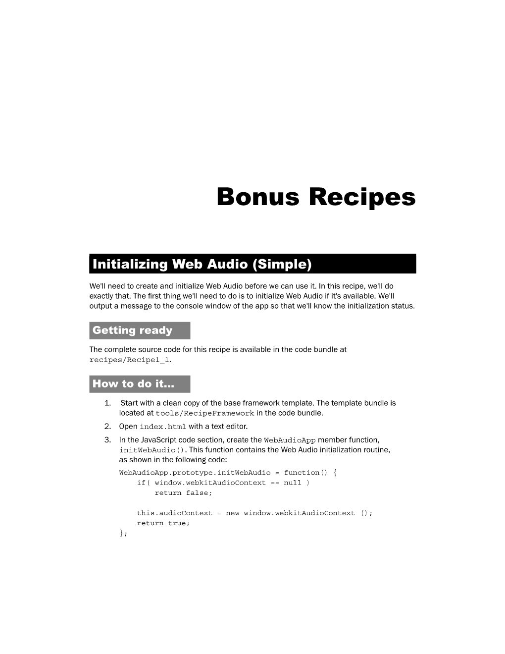 Bonus Recipes