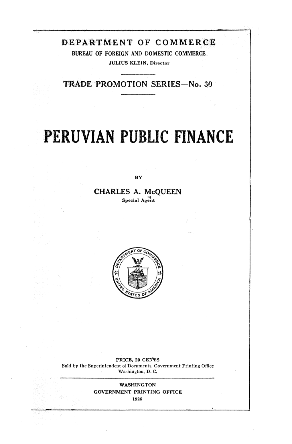 Peruvian Public Finance