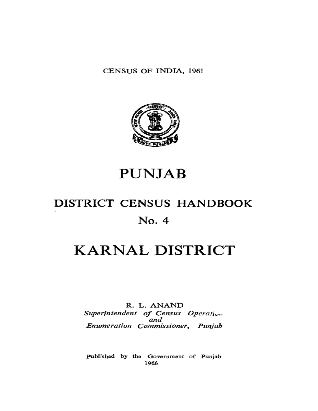 Kernal District, No-4 , Punjab