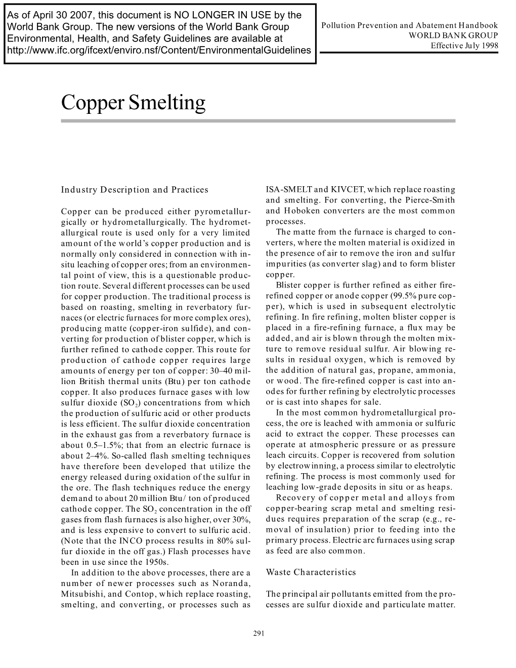 Copper Smelting