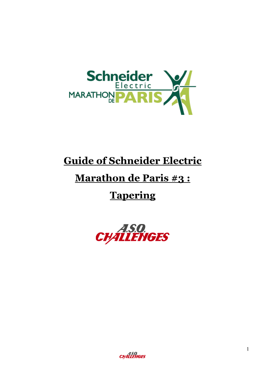 Guide of Schneider Electric Marathon De Paris #3 : Tapering