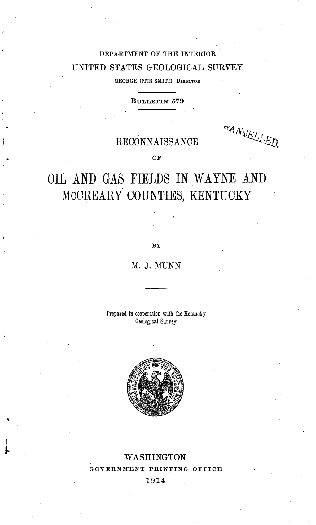 Oil and Gas Fields in Wayne and Mccreary Counties, Kentucky