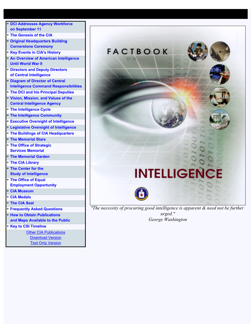 CIA Factbook on Intelligence 2002