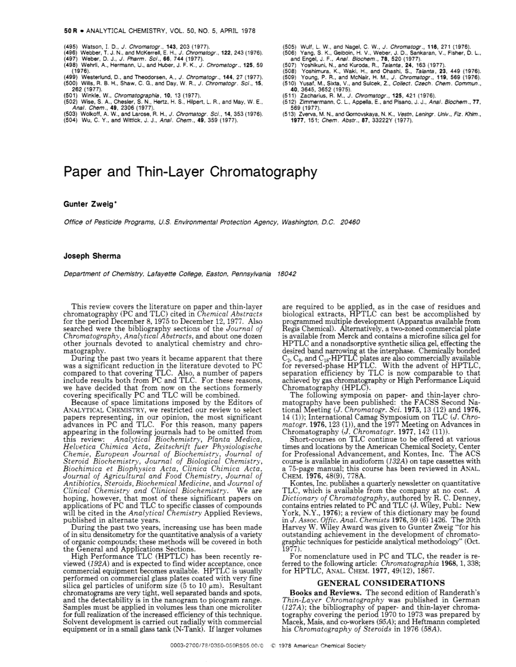 Paper and Thin-Layer Chromatography