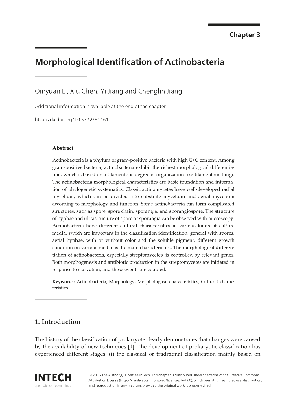 Morphological Identification of Actinobacteria