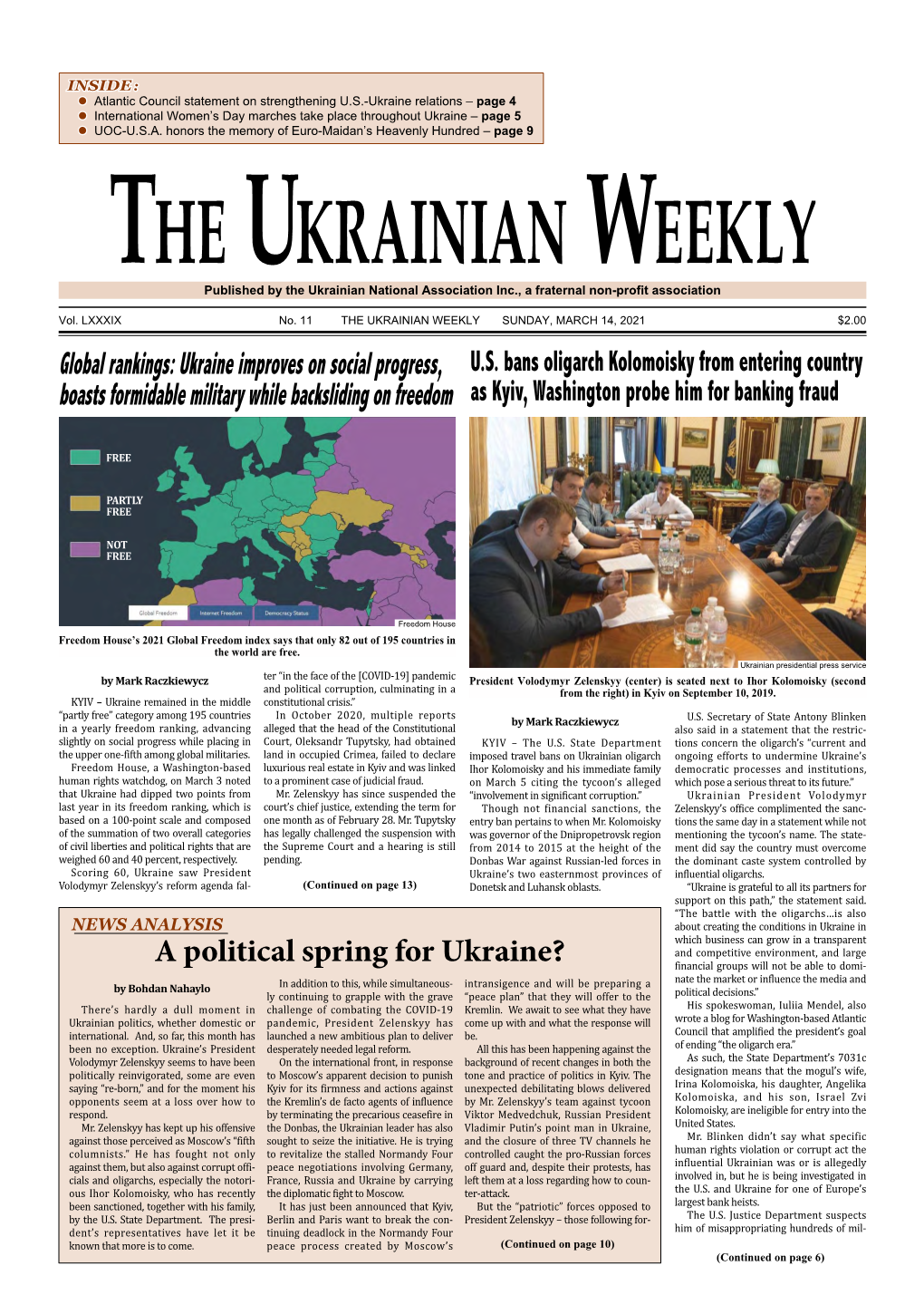 The Ukrainian Weekly, 2021