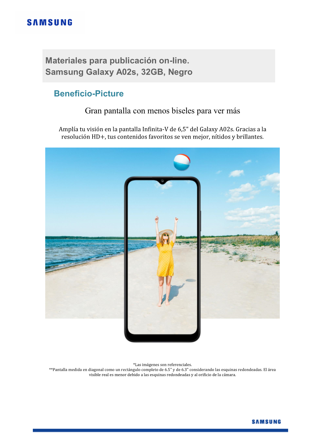 Materiales Para Publicación On-Line. Samsung Galaxy A02s, 32GB, Negro