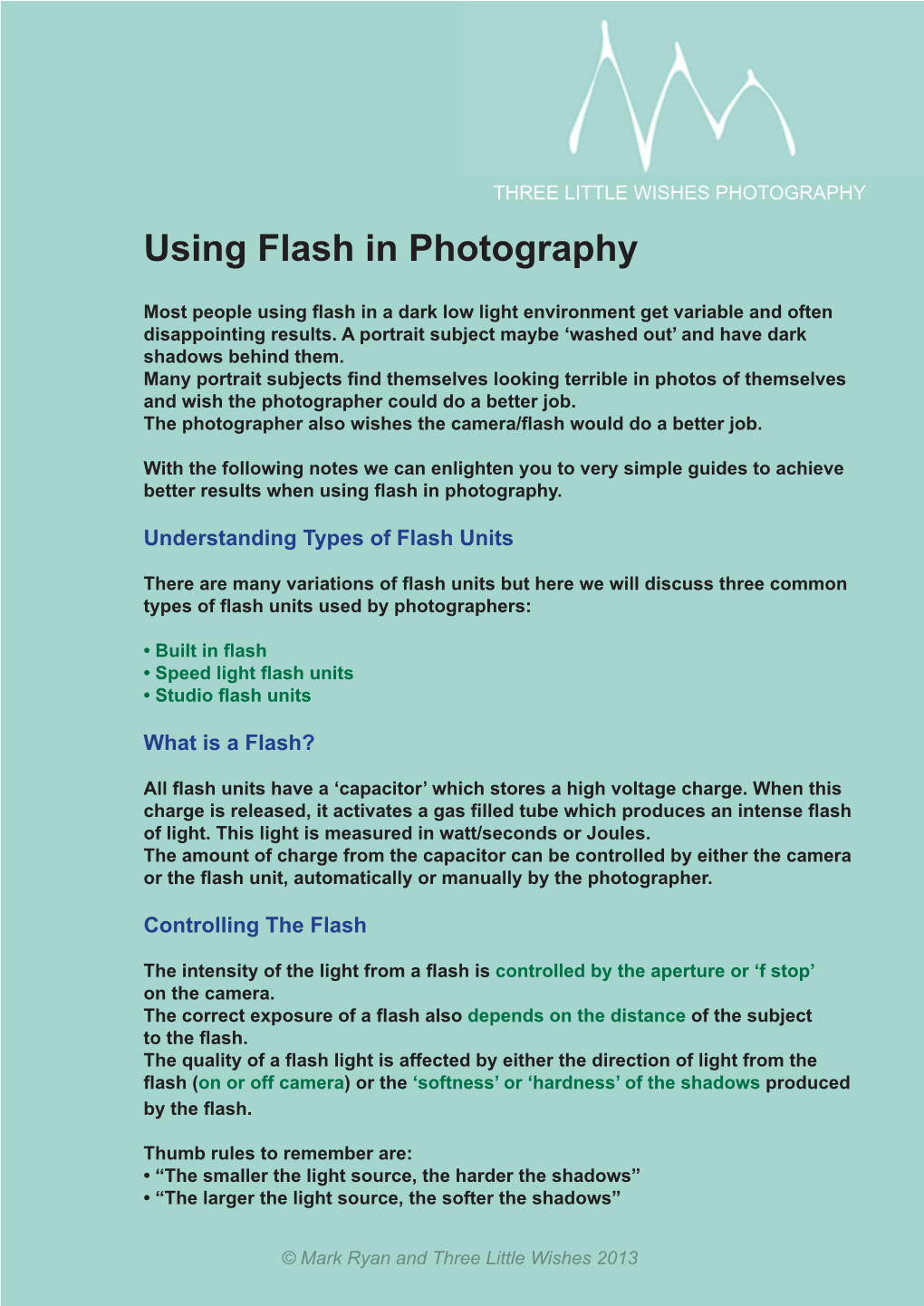 Using Flash in Photography