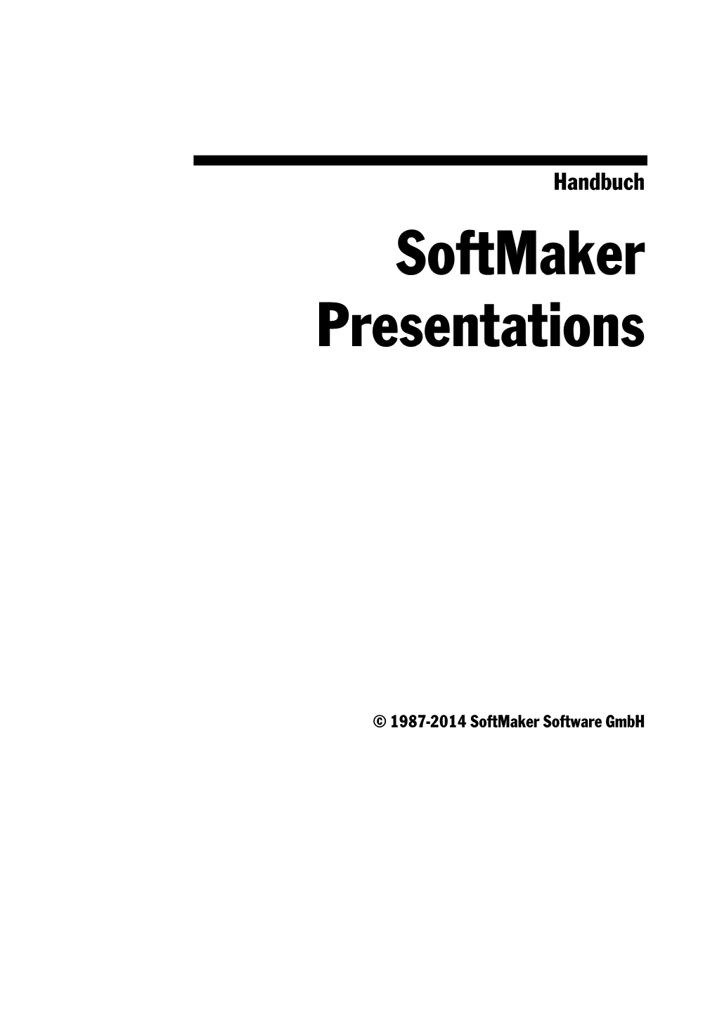 Handbuch Softmaker Presentations